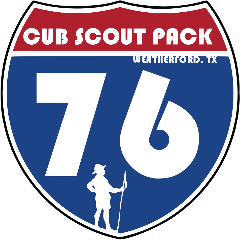 Cub Scout Pack 76, Weatherford TX logo